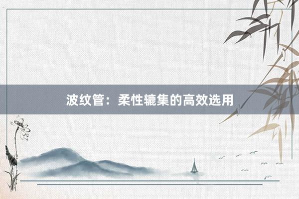 波纹管：柔性辘集的高效选用