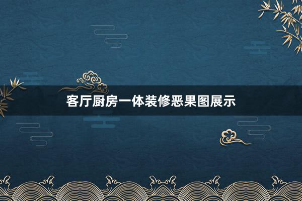 客厅厨房一体装修恶果图展示